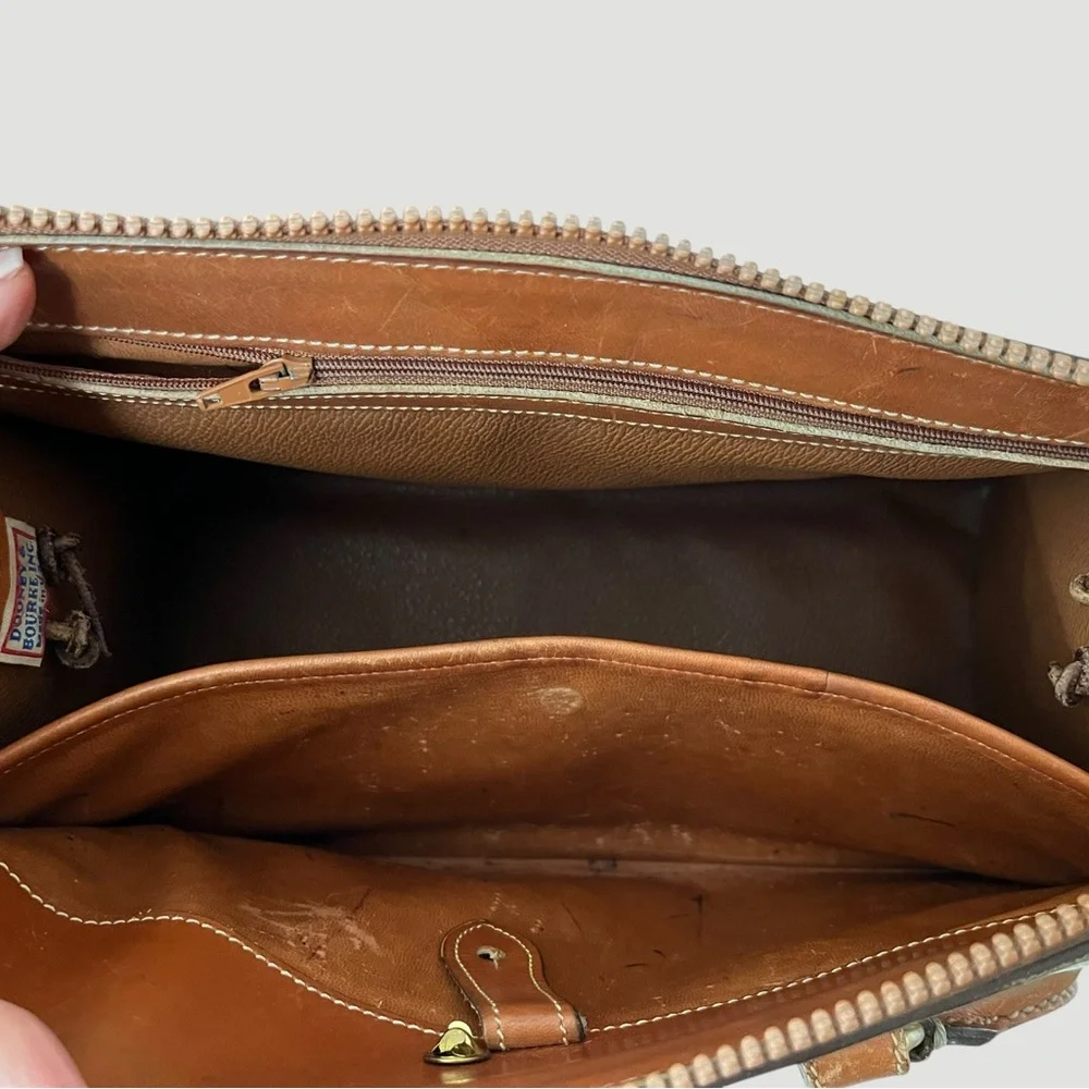 Dooney & Bourke White and Tan Satchel